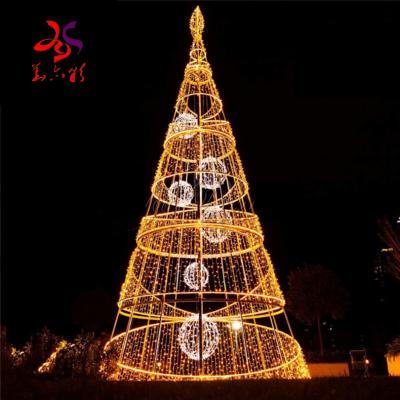 China Large Outdoor Christmas Tree 60ft Giant Christmas Tree Pattern Lighting 12ft 20ft 30ft 40ft 50ft Christmas Tree Commercial Use 3d LED 10m for sale