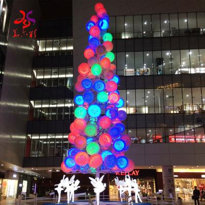 China Outdoor 60ft Commercial Giant Christmas Tree 20ft 30ft 40ft 50ft Christmas Pattern Light Lighting Tree Use For Shopping Mall Decoration for sale