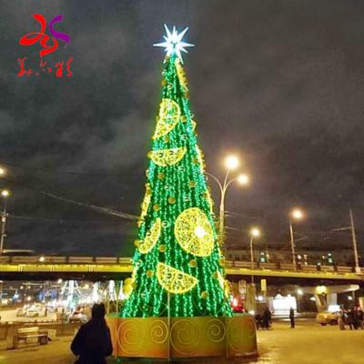 China Wholesale 12ft 20ft 30ft 40ft 50ft Holiday Decoration Giant Outdoor LED Lighting Colorful Artificial Christmas Tree For Outdoor Holiday Decoration for sale