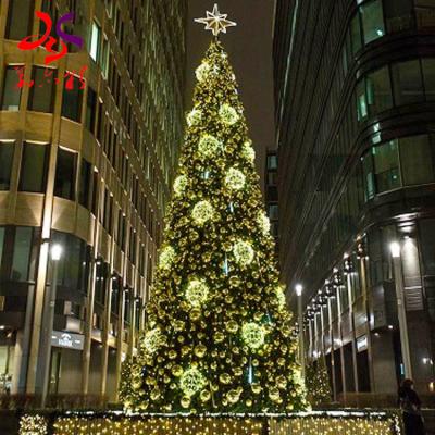 China Holiday Decoration Commercial Large Led Christmas Tree PVC Artificial Giant Outdoor Lighting Christmas Tree for sale