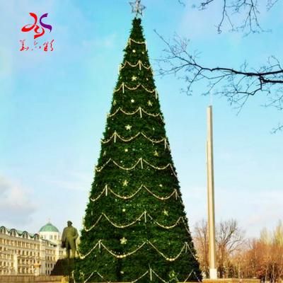 China Giant Artificial Holiday Decoration Commercial PVC Led 20ft 30ft 40ft 50ft Outdoor Large Giant Lighting Christmas Tree for sale