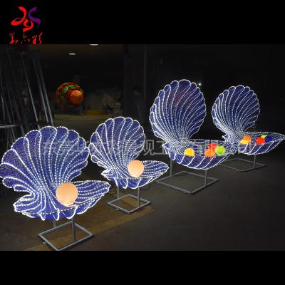 China Custom Shell Shape Lanterns Festival Decoration Silk Lantern for sale