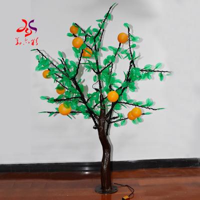 China Modern Simulation Artificial Tree Huayicai Factory Park Lighting Decoration Outdoor Event Landscaping Led Up Orange Tree Light for sale