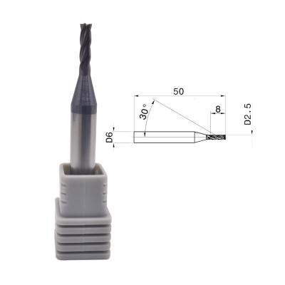 China 65HRC 4 Flute Cemented Carbide Endmill For Titanium Alloy for sale