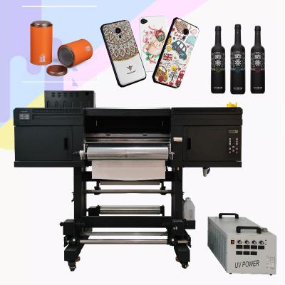 China New 60cm A1 hot roll from hotels to roll cold dtf UV printer transfer film printing plotter with laminator for crystal 3d sticker for sale