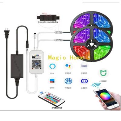 China LANDSCAPE WIFI Voice Google Alexa Control DC12V 10m RGB Led Strip Set for sale