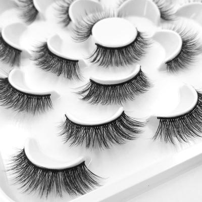 China Wholesale Long Eye Lashes Supplies Russian Strip 25mm 10 Pairs Fluffy 5d Mink Eyelash 10 Pairs for sale