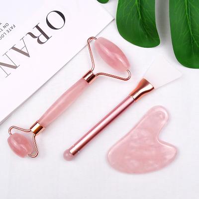 China face lift beauty products gem stone rose quartz roller natural jade massager facial roller for sale