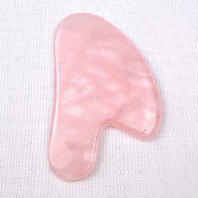 China Wholesale 100% Natural Face Stone Heart Shape Guasha Jade Facial Tool Pink Rose Quartz Dolphin Massager For Face for sale