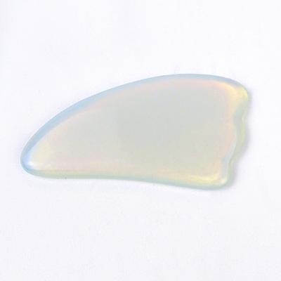 China Opal Stone Face Costom OEM Logo Package Sha Massage Gua Sha Facial Sha With Box for sale