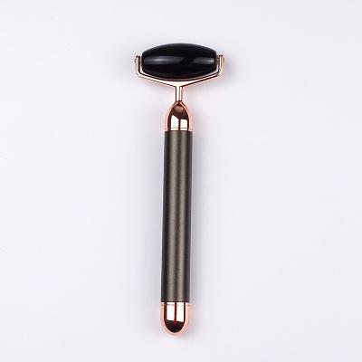 China Electric Face-Lifting Jade Roller Face Obsidian Jade Instrument Roller Face Massager Black Quartz for sale