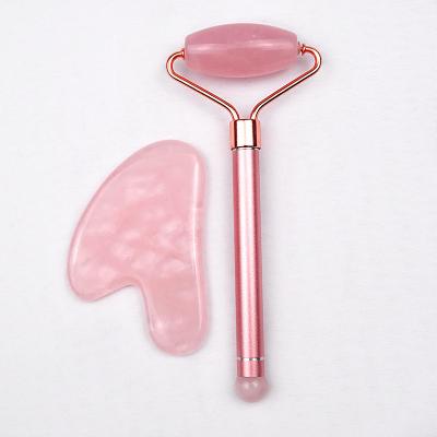 China Universal natural crystal jade facial body face massage face lift rose board massage roller for sale