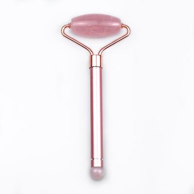 China Natural Jade Rose Quartz Jade Roller Facial Massage Roller Face Lift Skin Care Custom Tools Massager for sale