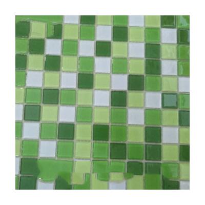 China Parquet Crystal Glass Mosaic Tile Sheets for swimming pool for sale