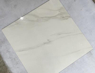 China China Factory Modern Bathroom Porcelain White Glazed Marble Floor Tile 600x600 for sale