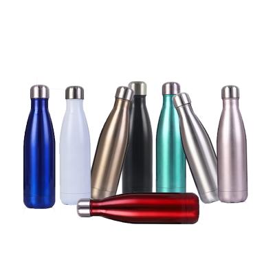 China Cola Shape Water Bottle Vacuum Insulated Leakproof Reusable Double Walled PORTABLE Stainless Steel Sports Flask Thermos for sale