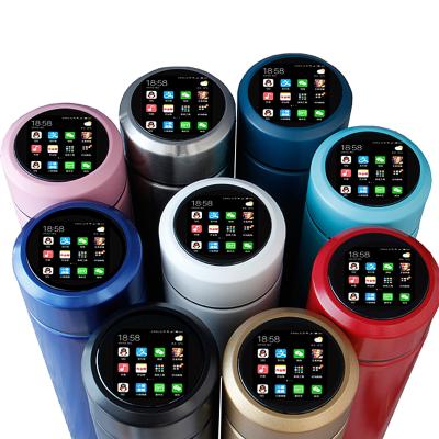 China Customized PORTABLE Portable Water Bottle Stainless Steel Smart Thermo Bottle Sealed Led Digital Display Water Bottle for sale