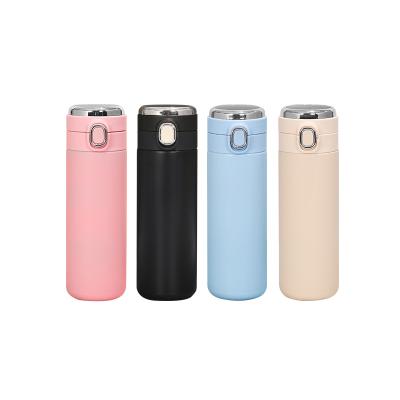 China Smart Stored Water Bottle Bounce Lid Tumbler Cups With LED Temperature Display Fahrenheit Stainless Steel Celsius Flask for sale