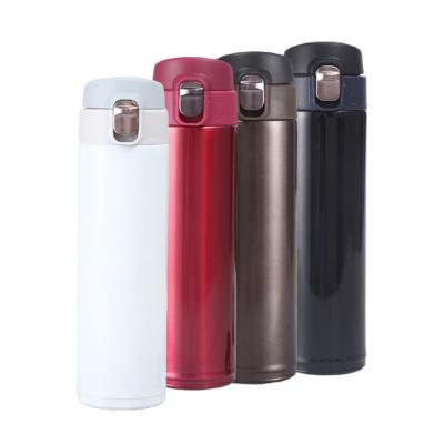 China ZHUOYU Thermos Stainless Steel Mug One-click Flip Cover Insulated Water Bottle PORTABLE Bounce Vacuum Flask with Bounce Lid for sale