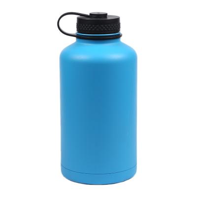 China Viable wholesale hot sale stainless steel double-layer water bottle 64oz large capacity vacuum travel thermos flask European American for sale