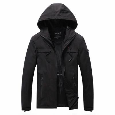 China New Arrival Colors Waterproof And Windproof Simple Solid Black Smart Casual Men Anti-Shrink Winter Anorak With Hood for sale