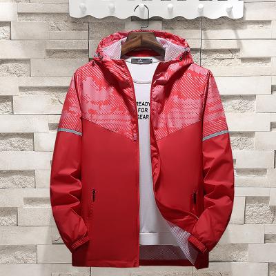 China Hot Sale QUICK DRY Men's Waterproof Poly Jacket Custom Color Block Hood Jacke For Men for sale