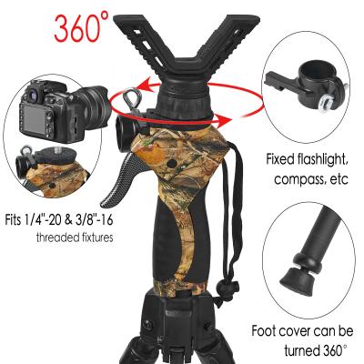 China 1.5m Tripod de caza Alturas 360 grados Rango de manejo de camuflaje en venta