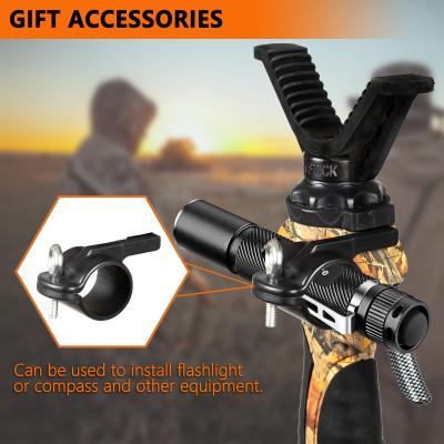 China Camouflage Lightweight Aluminum Alloy Hunting Tripod With 360° Panning Range And Ergonomic Design for sale