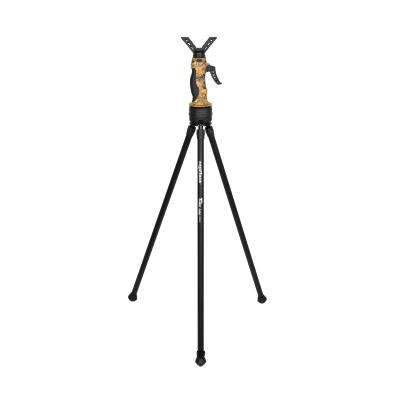 China Adjustable Bipod Height Aluminum Telescope Mount Waterproof In Camouflage Height 78-105cm for sale