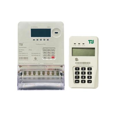 China Slot With Communication CIU RF KWH Meter Prepaid Meter Three Phase Prepayment Energy Meter Replaceable Battery For Benin DTZY876 for sale