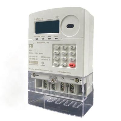 China Communication RF KWH Meter Prepaid Energy Meter Single Phase Prepayment Replaceable Battery For Benin DDZY876 for sale