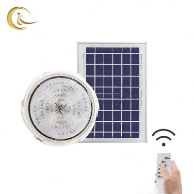 China Remote Control Outdoor PC Garden Light 80watt 100watt 200watt White Round Shape Led Solar Ceiling Light for sale