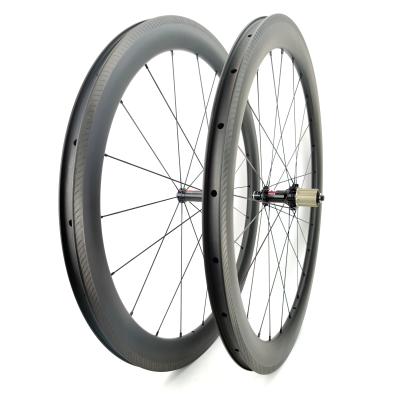 China The road goes by bike 1360g! 700C 50mm depth anvil road bike carbon wheels 25mm width super light carbon wheelset with 1420 spoke special brake for sale