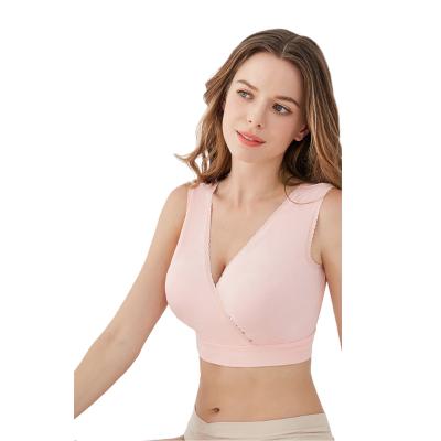 China Wire Free Bra Breathable Maternity Nursing Care For Pregnant Women Front Open Seamless Breastfeeding Bra for sale