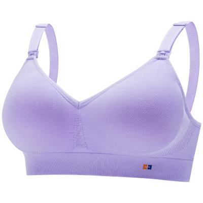 China Breathable Ladies Feeding Bra Clip Down Front Open Nursing Bra Sleep Soft Maternity Bra For Breastfeeding for sale