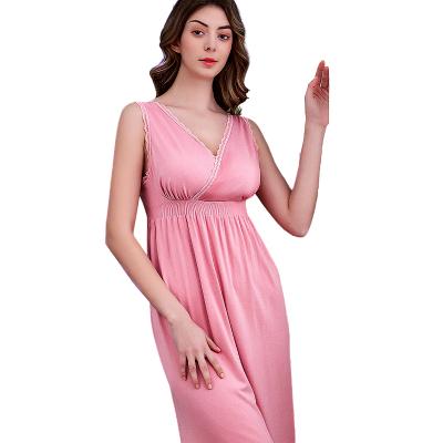 China New Trend Fashion Women Breathable Deep V-Neck Lactation Maternity Dress for sale