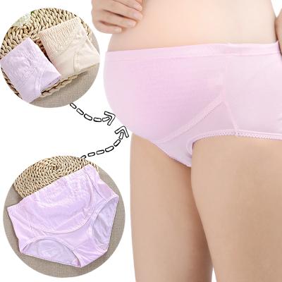 China Pregnant Postpartum Women Ladies High Waist Breathable Cotton Stretch Plus Size Underwear Maternity Panties for sale