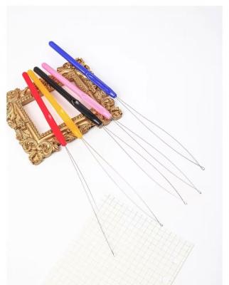 China Factory Wholesale Easy DIY Needle Threading Device Beading Device Colorful Beading Device Wire Feeder Wig Hook Gun Needle Threader for sale