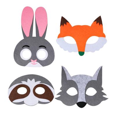 China CFM020 Party Cosplay Animals Felt Masks 10 Pcs Zoo Animal Camping Woodland Creatures Themed Cosplay Gifts Supplies For Kids for sale