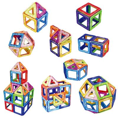 China Magnetic Designer Set Building Blocks Toys 50pcs Big Constructor Educational Magnetic Square Triangle Bricks For Kids Gift for sale