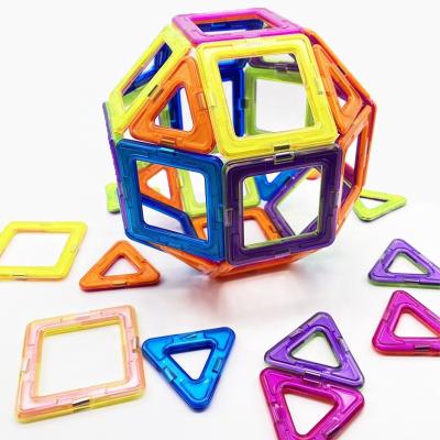 China Magnetic Designer Set Building Blocks Toys 50pcs Big Constructor Educational Magnetic Square Triangle Bricks For Kids Gift for sale