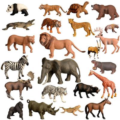 China Wild Animal Model CJA012 12pcs SET Realistic Jumbo Zoo Wild Animals Plastic African Jungle Animals Toys Safari Animals Figures Toys Set For Kids for sale