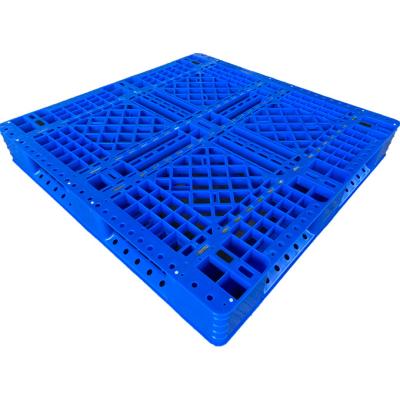 China Logistics hot sale HDPE plasitc pallet 1100*1100*150 mm heavy duty plastic pallet with steel bars for sale