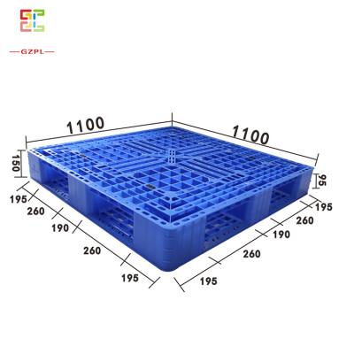 China 0.8T Dynamic Grating Outdoor Plastic Pallets Eco - Friendly Pallet 1100*1100*150 Mm for sale