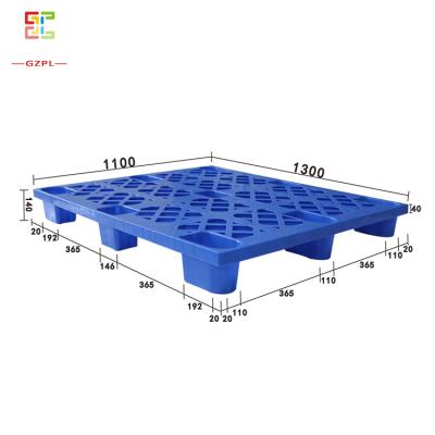 China Eco - Friendly HDPE Euro Style Single Side Grid Plastic Pallet 1300*1100MM Pallet for sale