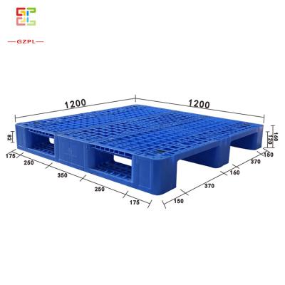 China Eco-friendly Pallet 1200X1200 Steel Pipe Integrated Grid Reinforced Plastic Pallet For Warehouse for sale