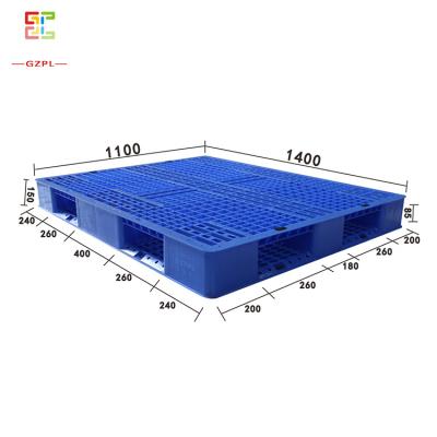 China Eco - Friendly Pallet 1400*1100 HDPE Warehouse Storage Stacking Use Plastic Pallet for sale