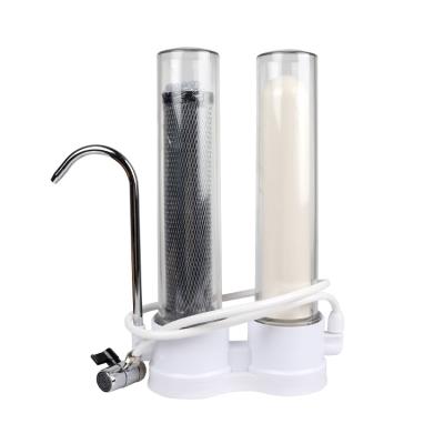 China Household China Wholesale Ceramic 2 Stage Activated Carbon Water Filter Kitchen Desk Faucet for sale