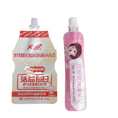 China Special Moisture Proof Bottle Shape Stand Up Pouch With Spout for sale