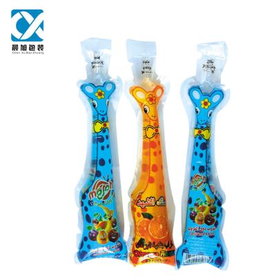 China Giraffe Shape Moisture Proof Plastic Bag For Juice for sale